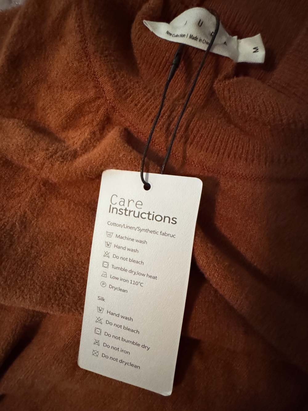 Cozy Rust Brown Sweater Dress - Picture 8 of 9